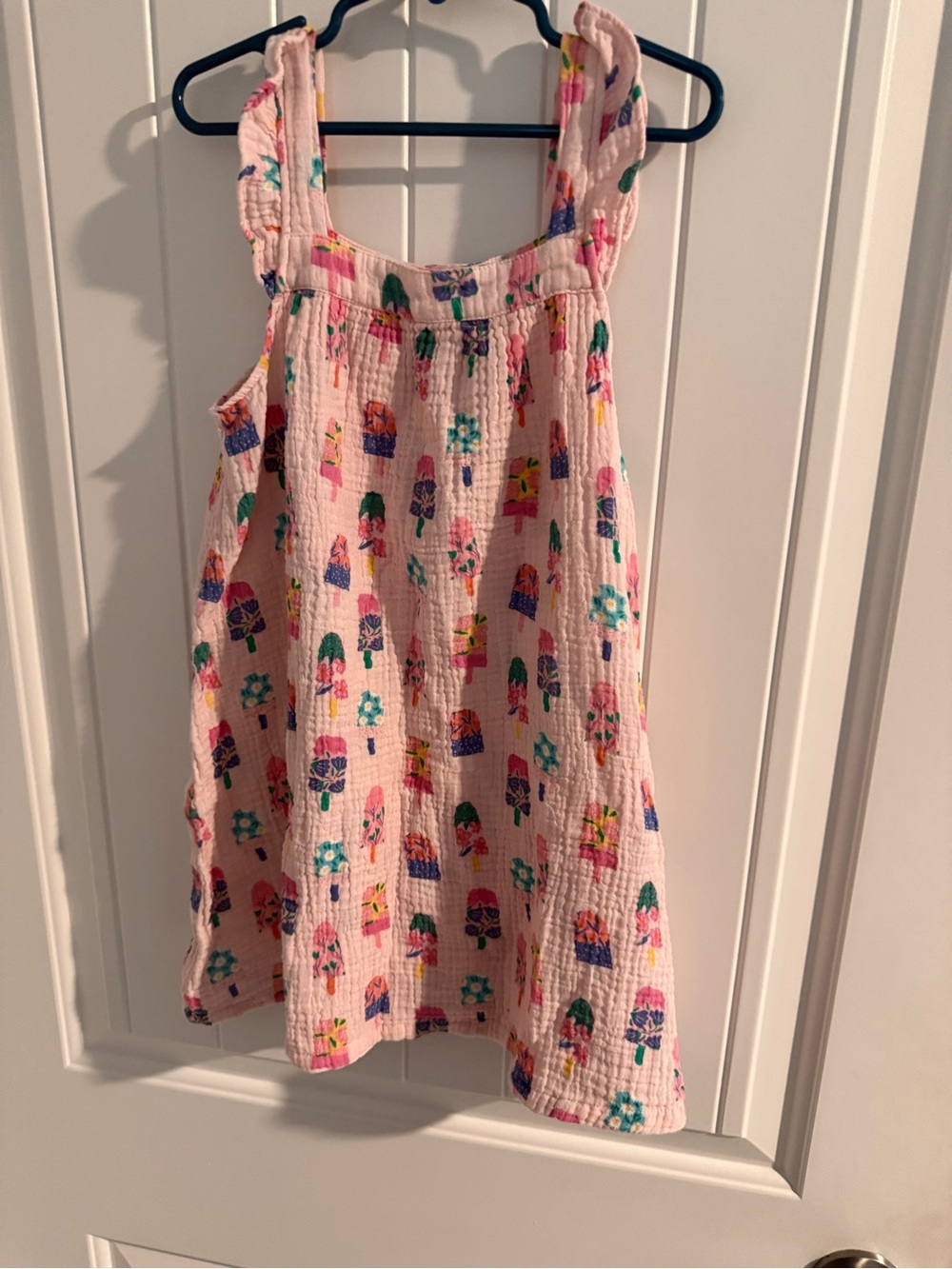 Angel Dear Girls Organic Cotton Popsicle Sundress Size 6 Pink Summer Dress